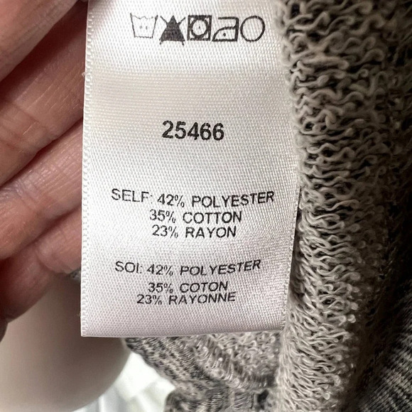 Anthro Guest Editor Gray Sweater Jacket Snap Closure Size Medium - Picture 12 of 14